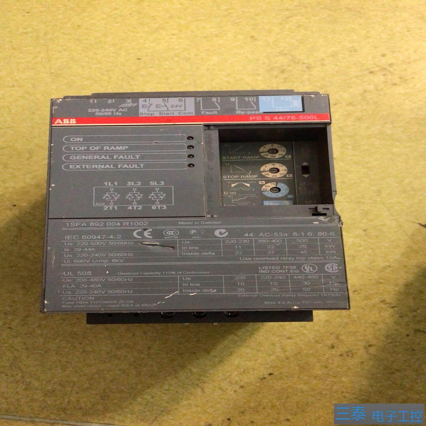 进口ABB软起动器PSS 44／76-500L，议价