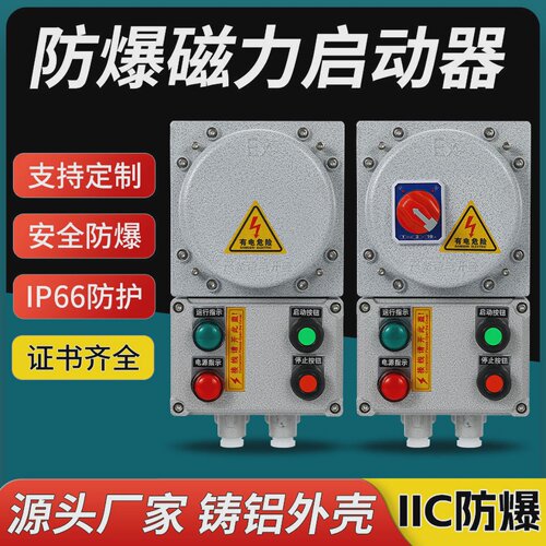EX防爆磁力启动器铸铝外壳水泵风机开关粉尘防爆气体控制箱IIC级