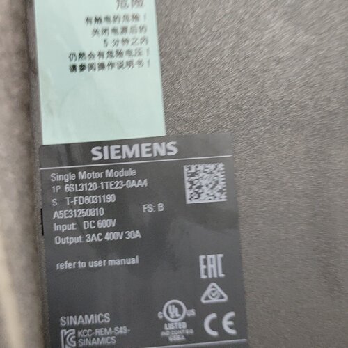 6SL31201TE230AA430a驱动3台-询价