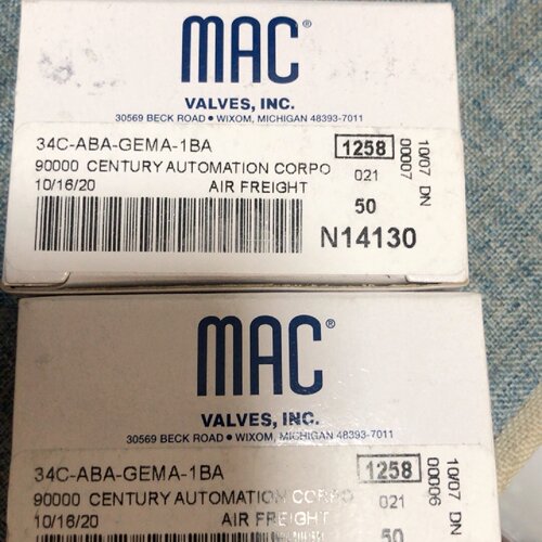 【询价】MAC高频电磁阀34C-ABA-GEMA-1BA适用