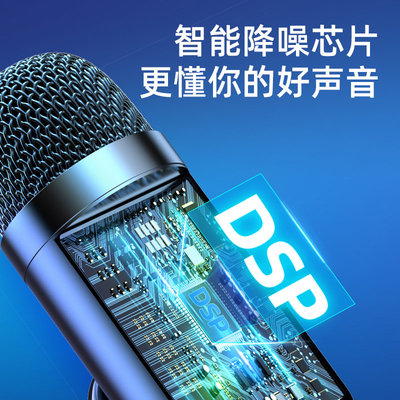 麦克风电脑台式话筒家用网课会议语音降噪游戏录音直播usb笔