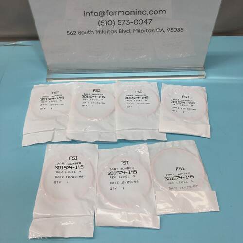 LOT OF 7 FSI 301574145 ORINGTEFLON ENCAP. HOLLOW CORE 158347