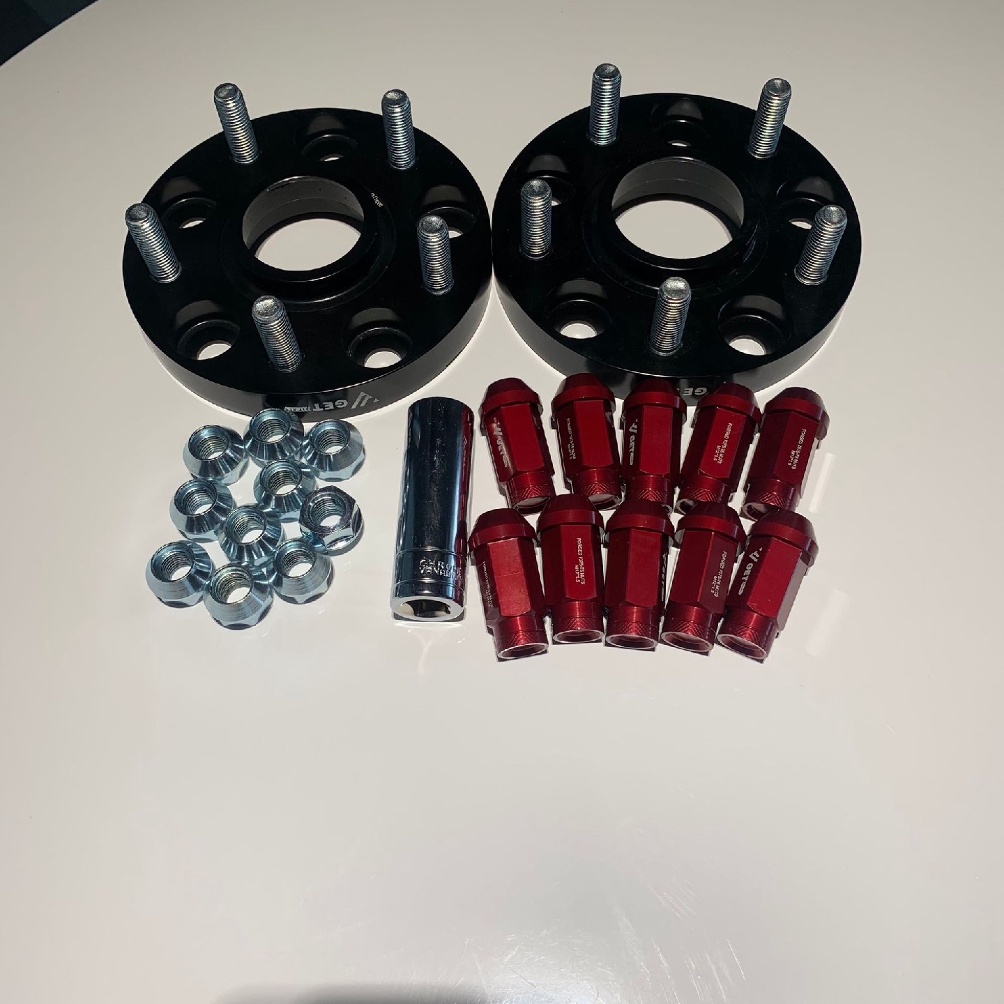 法兰盘中心车轮2*垫片适用英菲尼迪尼桑15/20/25mm带M12*1.25螺母