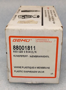 议价GEMU盖米 薄膜塑料隔膜阀 610 12D 151411/N 88001811 全新原
