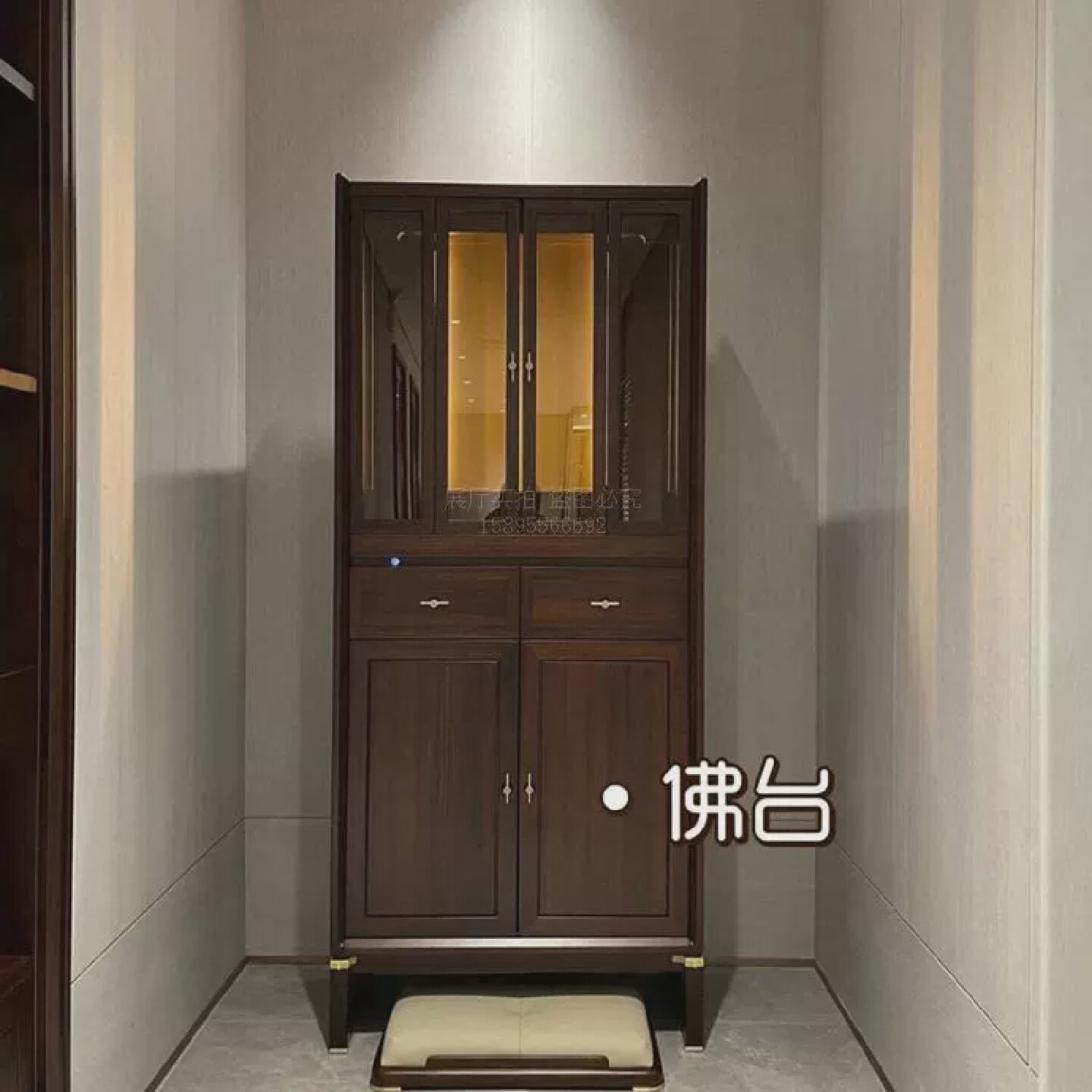 新中式实木佛龛柜供桌神台柜家用财神爷香案台立柜菩萨供奉台家具