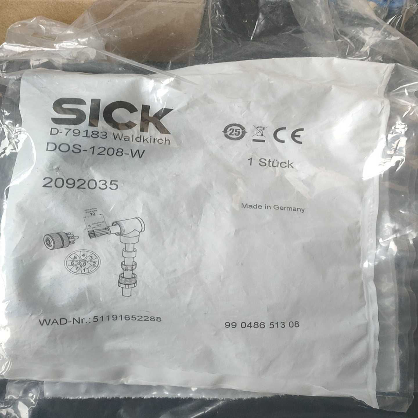 SICK传感器接头DOS-1208-W货号6028422询价