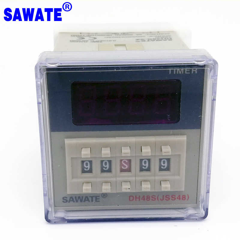SAWATE电子数显高精度时间继电器DH48S-2Z全自动延时计时器定