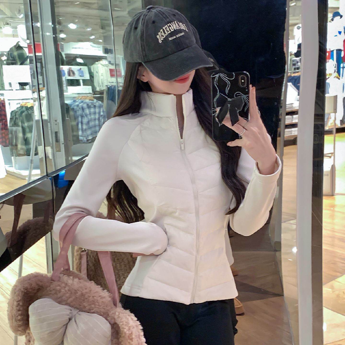 白色轻薄排骨羽绒服内里女冬季2026新款短款修身上衣贴身内搭外套