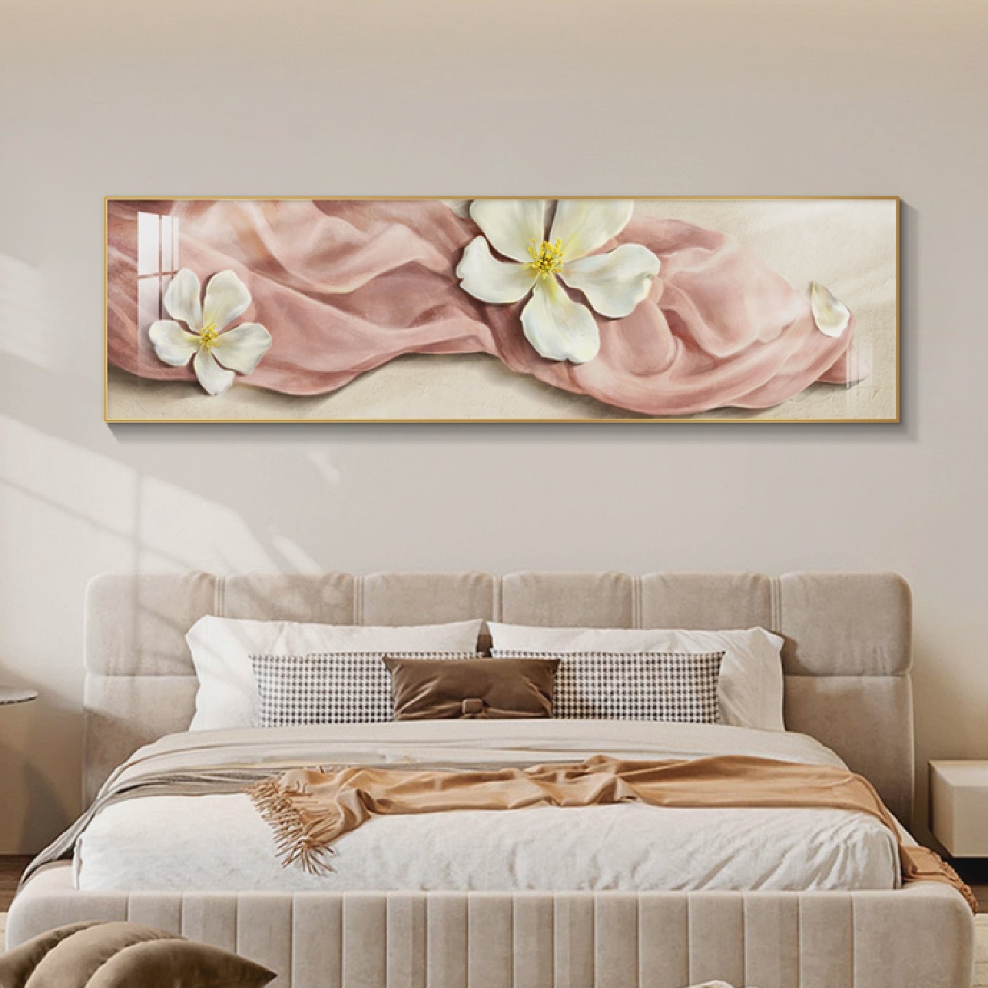 2023新款卧室装饰画现代简约主卧房间床头温馨挂画酒店样板间壁画