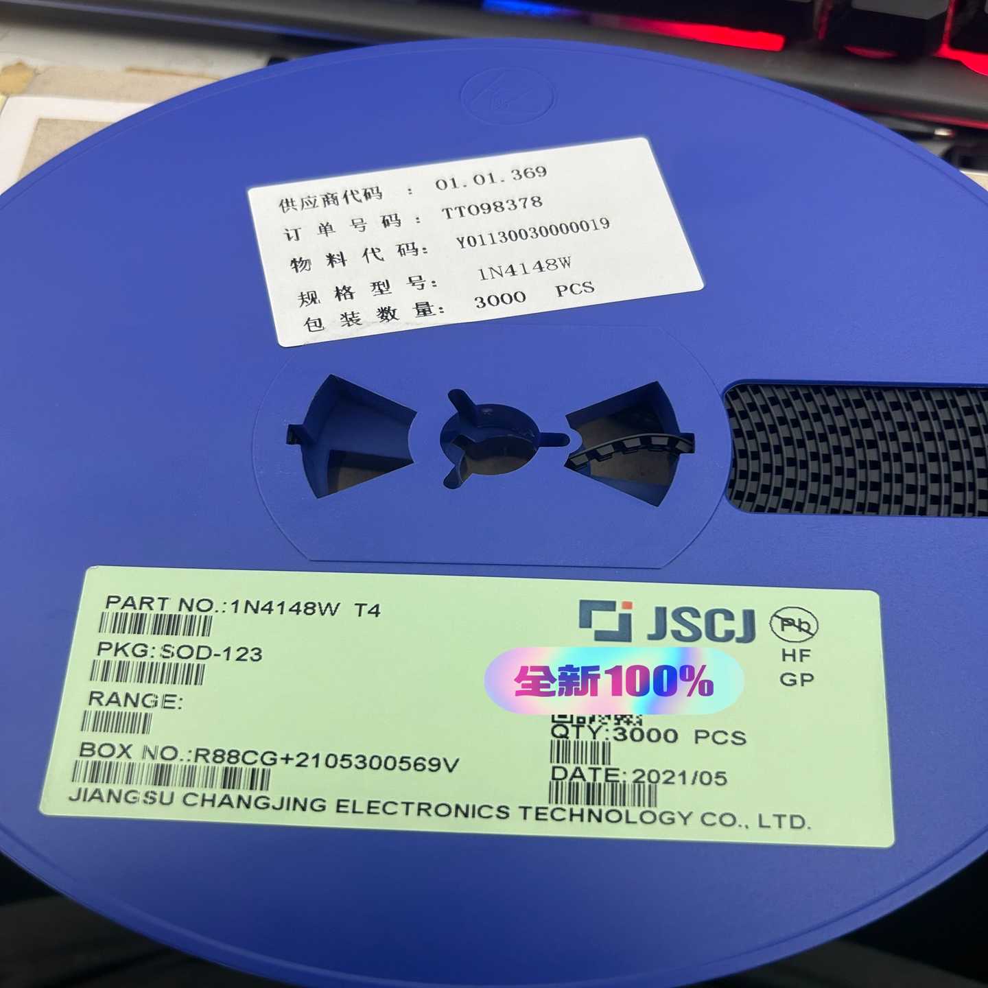 1N4148WT4SOD-123原装长电/长晶贴片开