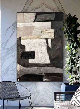 客厅皮革抽象装饰画玄关沙发背景墙立体落地画