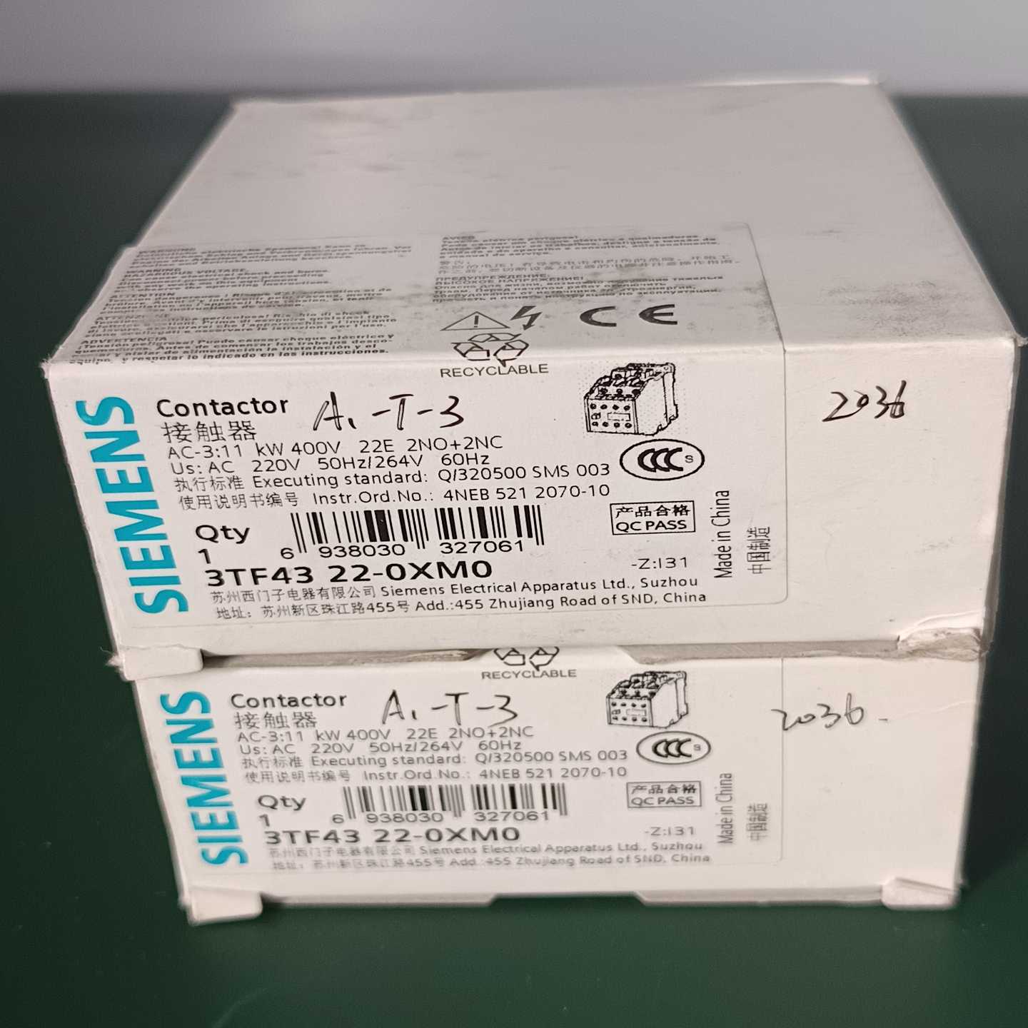 西门子接触器，全新原装3TF4322-0XB0（1个)-议价