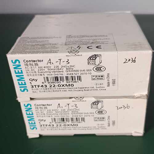 西门子接触器，全新原装3TF4322-0XB0（1个)-议价