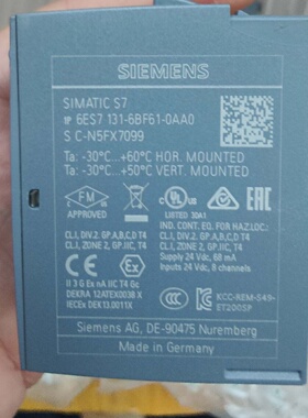 询价-6ES71316BF610AA18点NPN