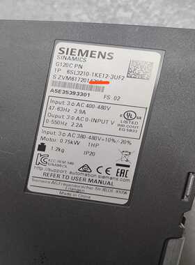 西门子SINAMICSG120CPN变频器，型号6SL3--议价商品