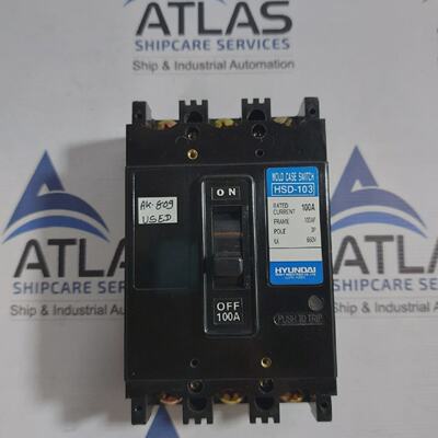 DISYUNTOR DE CAJA MOLDEADA HYUNDAI HSD103 3 POLOS 100A
