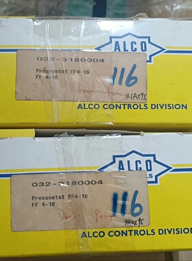 全新正品德国ALCO压力开关FF416DAH库存余料议价