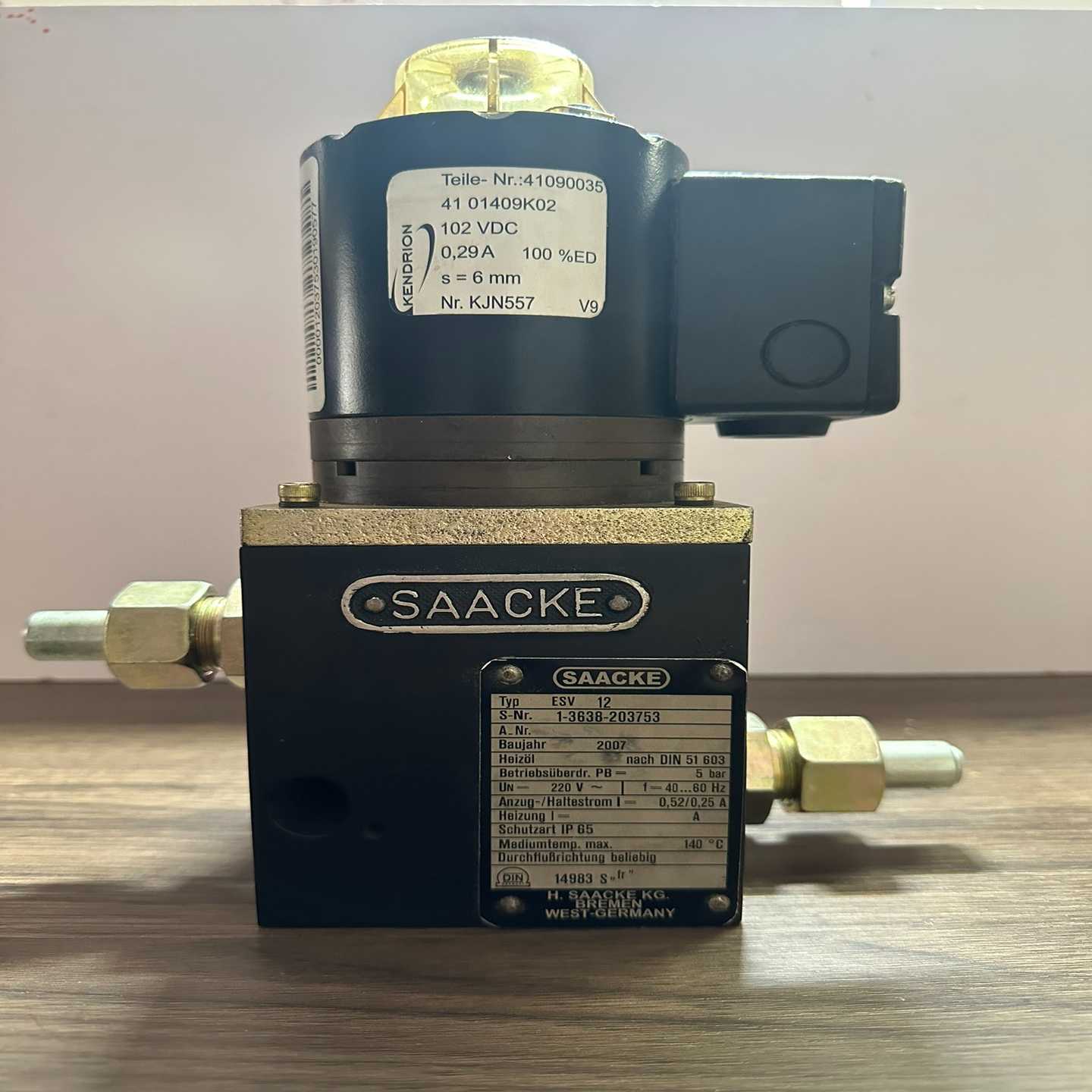 【请询价】Saacke ESV12电磁阀二手备件功能正常现货