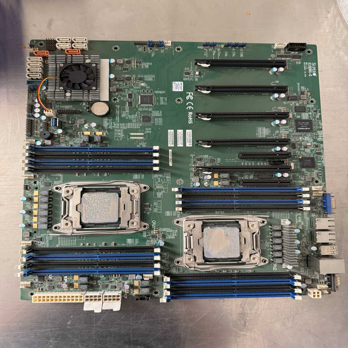 询价~超威x10drg-q双路x99 4卡gpu主板 包含两颗e5