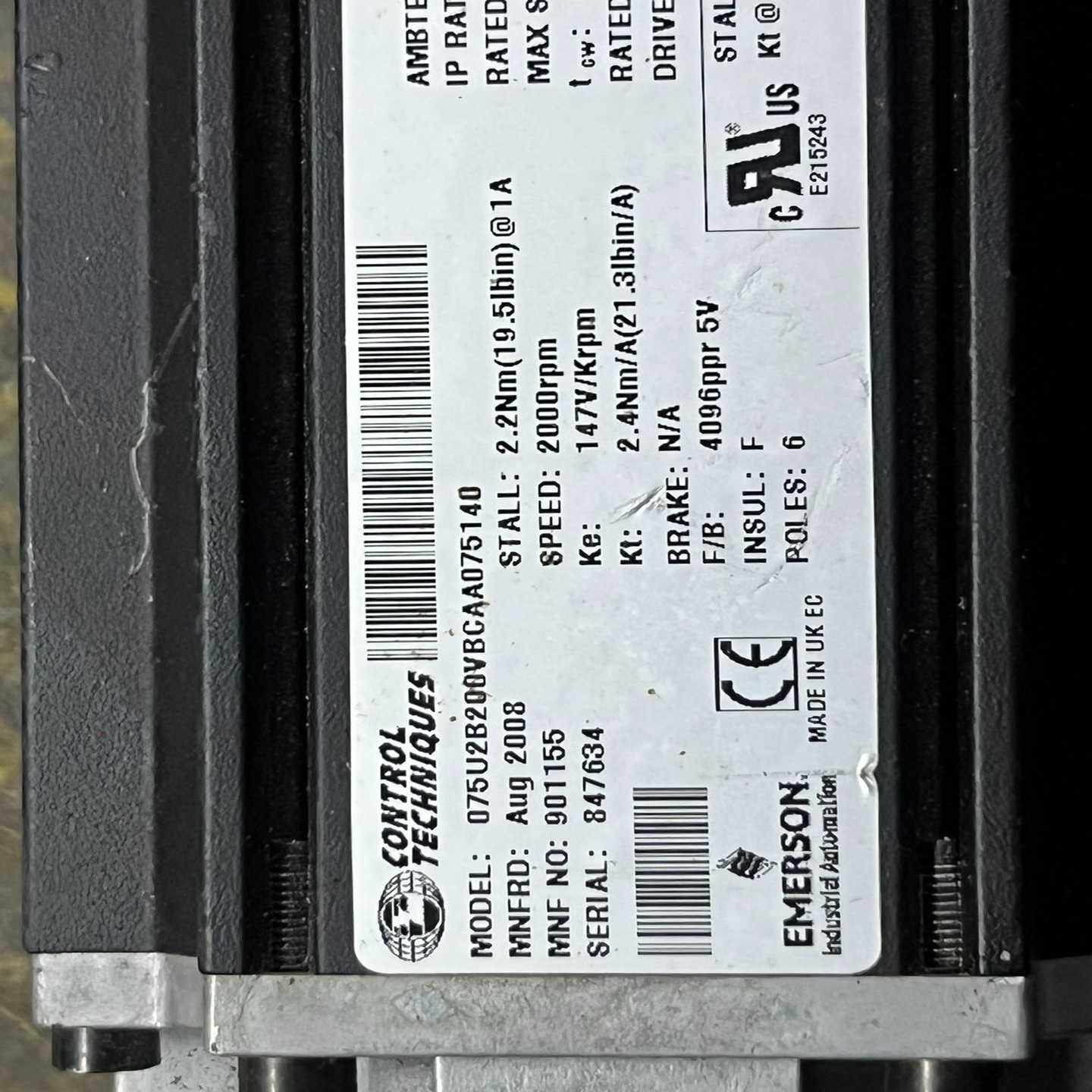 075U2B200VBCAA075140，CT伺服电机(亚飞商行）