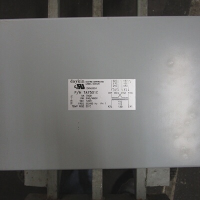 DAYKIN TA7501E  DKN200A PRI 240480V POWER TRANSFORMER  USED
