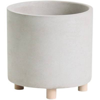 水泥花盆仙人掌方形木质高脚带腿方盆陶瓷陶土带脚多肉陶盆盆栽小