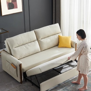 轻奢折叠沙发床北欧简约风小户型客厅双人1.5米网红沙发床两用