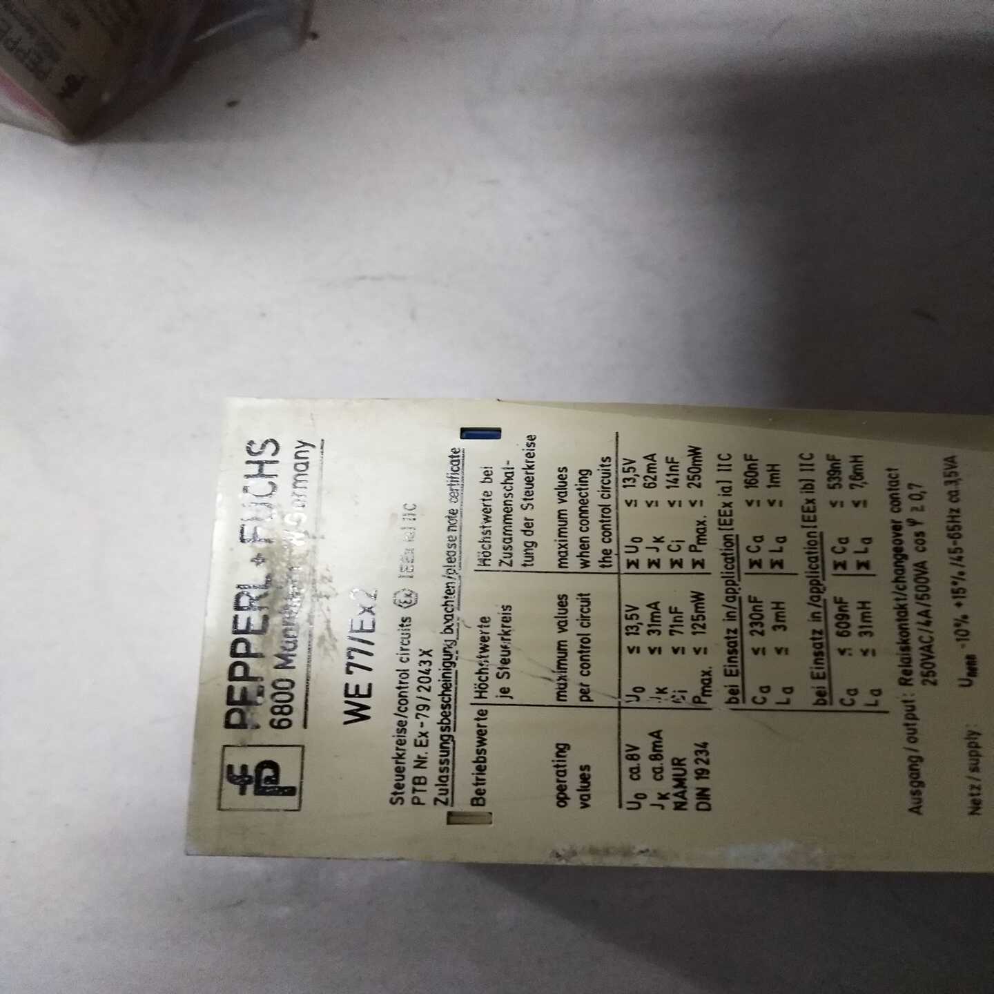 拆机倍加福WE77/EX2现货*--议价商品