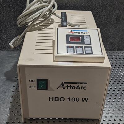 ZEISS Axioplan Axioskop Microscopio hbo100 Atto Arc Con Cont