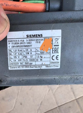 伺服电机型号1FL60342AF211AA1原