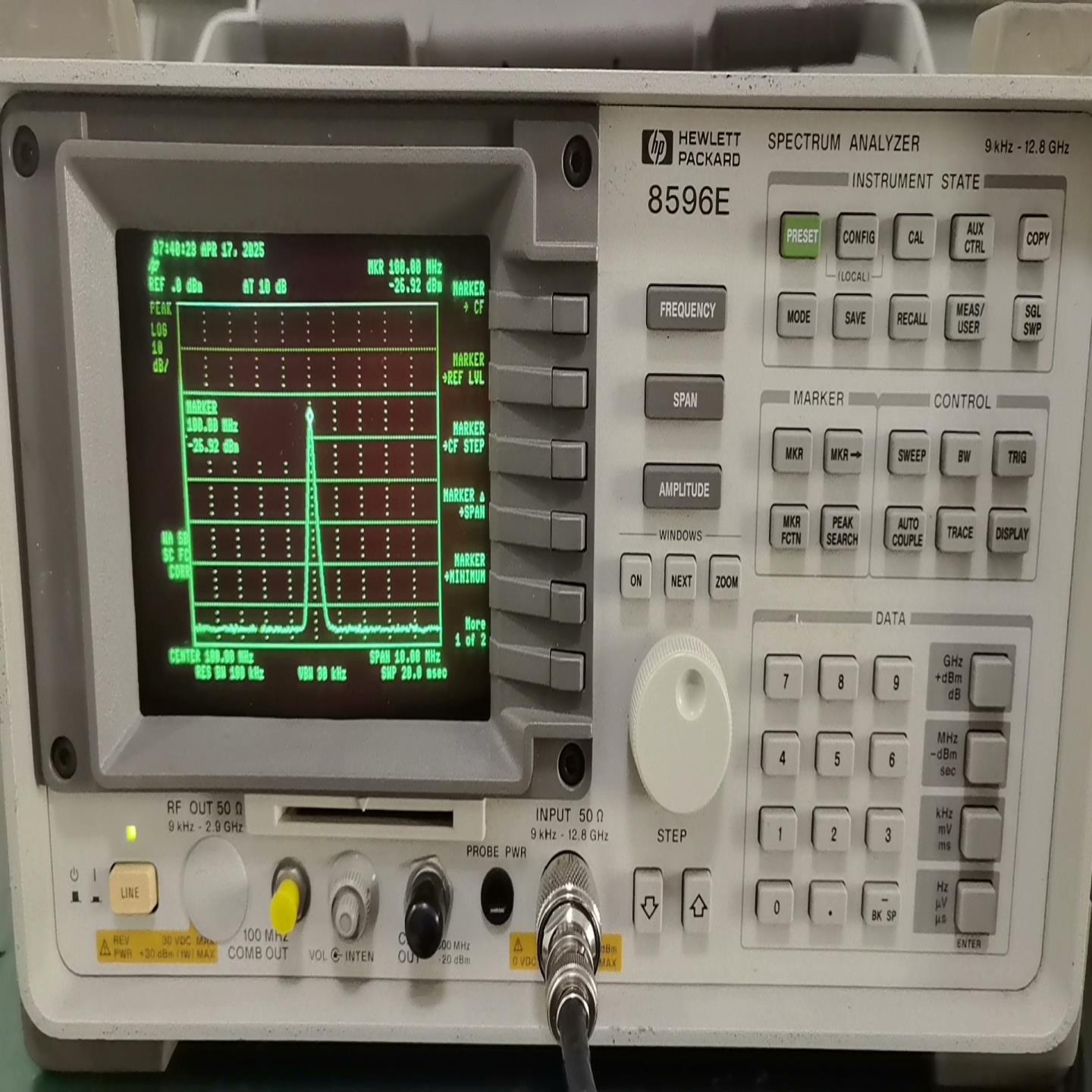 【请询价】惠普128G频谱仪一台型号HP8596E成色新精度准