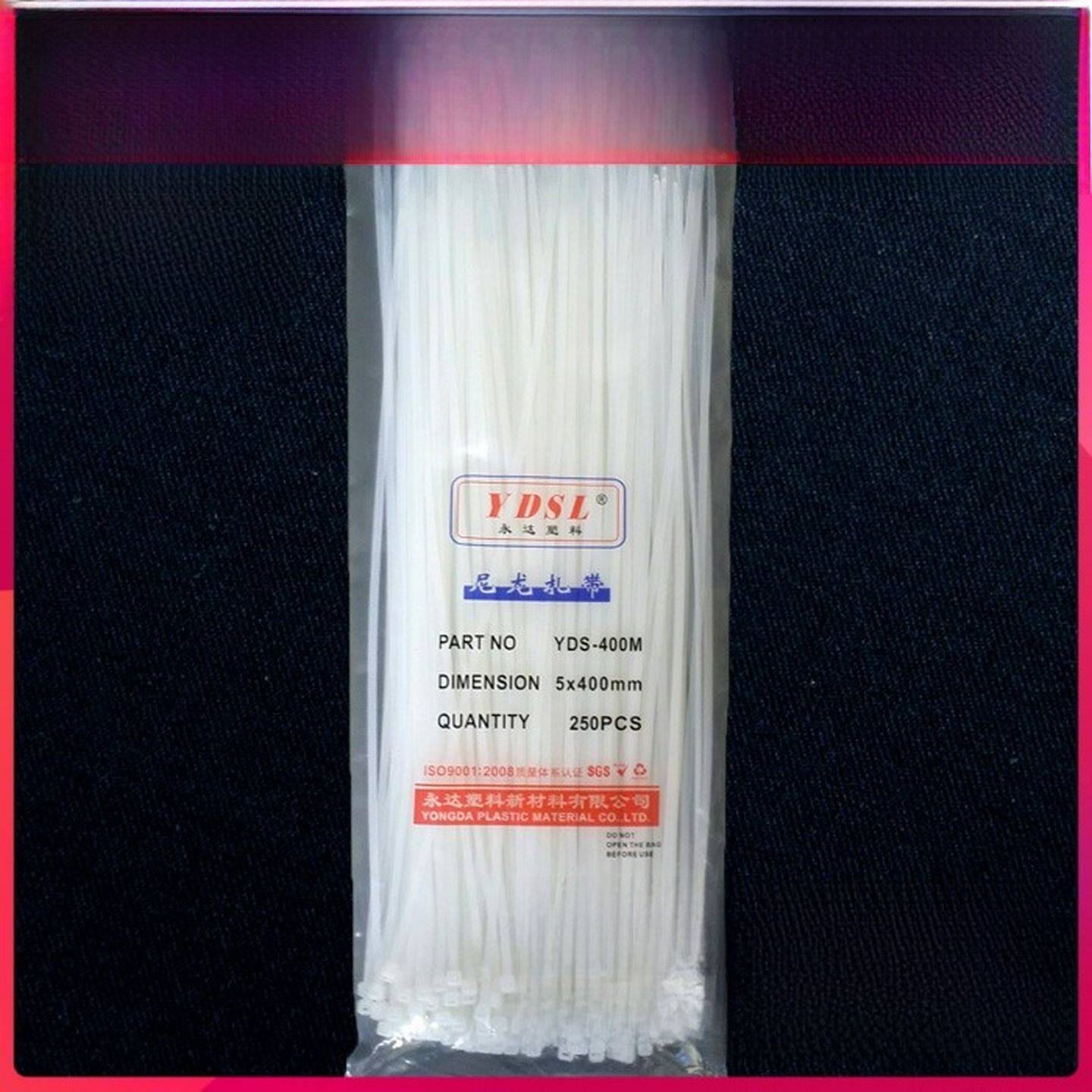 5*400自锁尼龙线扣加长塑料密封固定绑扎带线扣黑色和白色