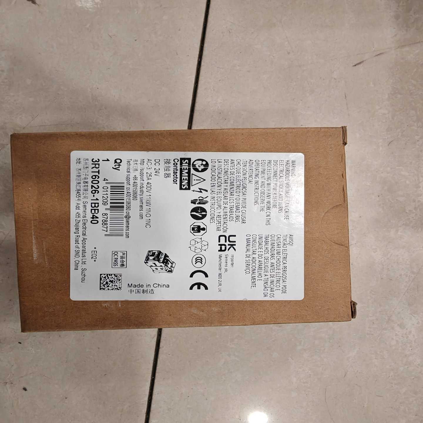 西门子接触器3RT6026-1BB40，DC24V线圈电压，--议价商品