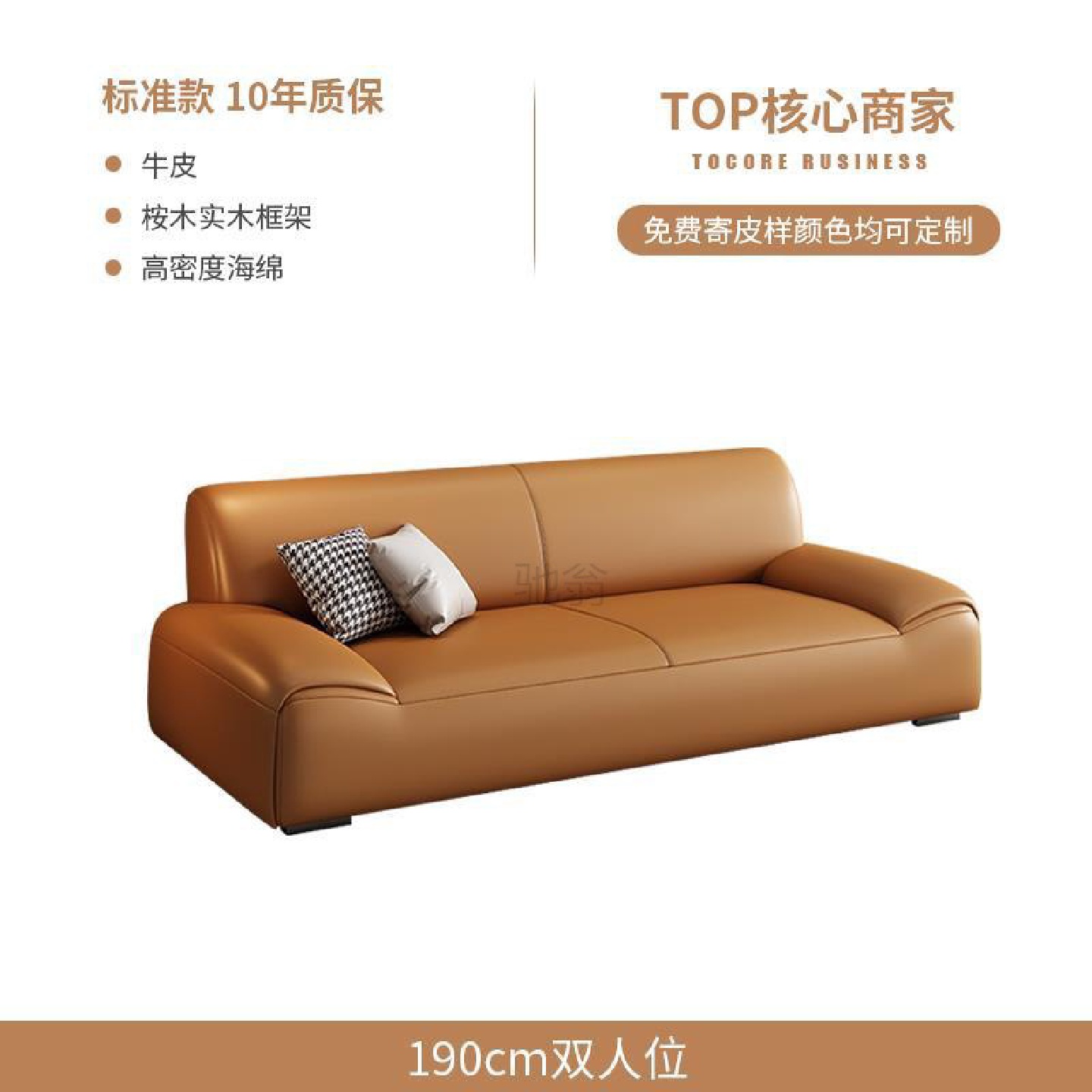 3l轻奢沙发复古客厅现代真皮沙发组合小户型出租屋网红简约全套