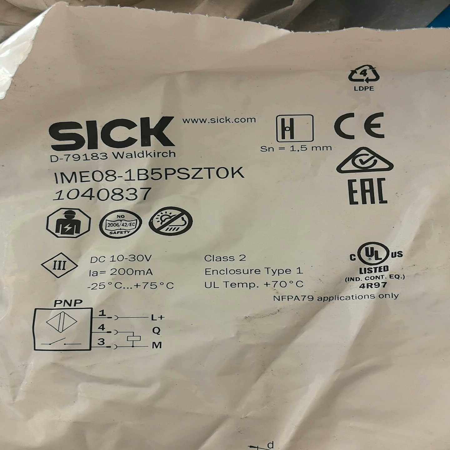 寻..SICK接近开关IME08-1B5PSZT0K