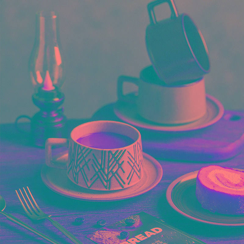 舍里日式复古咖啡杯碟套装创意粗陶拉花杯子家用高档精致马克杯