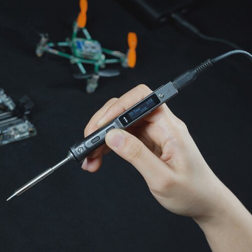 miniWARE智能电烙铁TS101恒温数显便携式焊台大功率迷你烙铁与PD