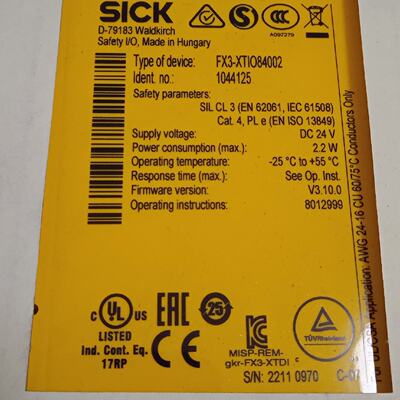 现货1044125西克SICK FX3-XTIO84002继--议价商品