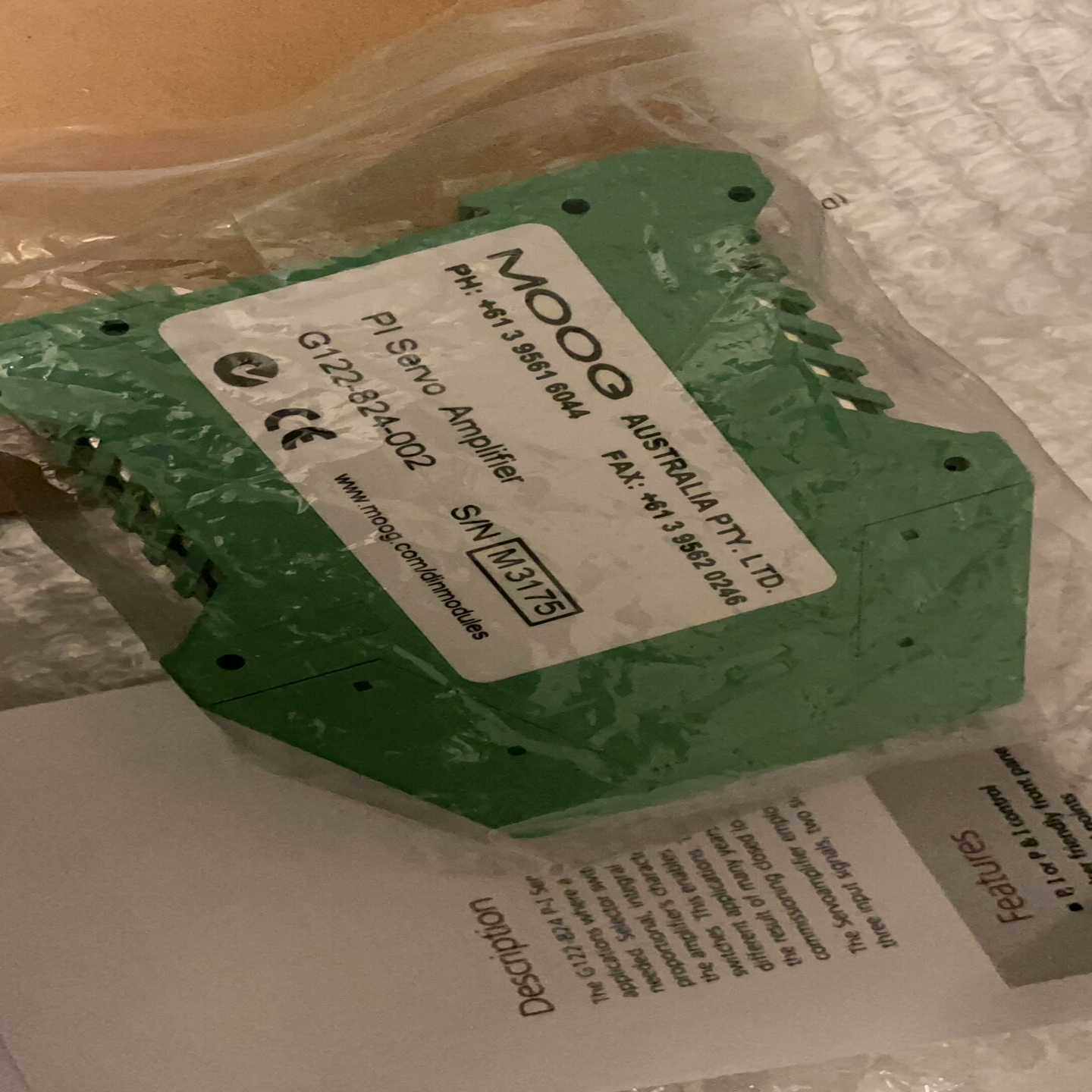 MOOGG122-824-002原装工程余货很新欢--议价商品