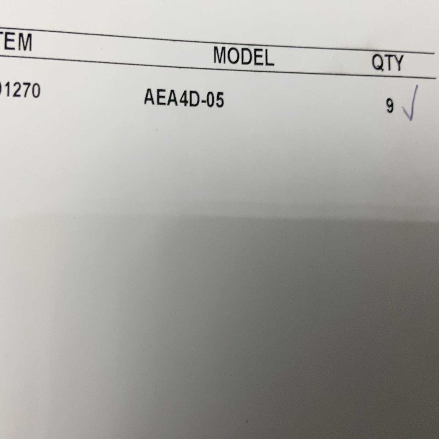 （议价）AEA4D-05，7个AER4D-05，