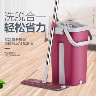 家用懒人吸水免手洗平板拖把刮刮乐拖地一拖净干湿两用墩希良