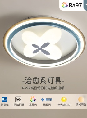 浪漫卧室灯现代房间灯圆形led温馨女孩儿童房书房简约吸顶灯