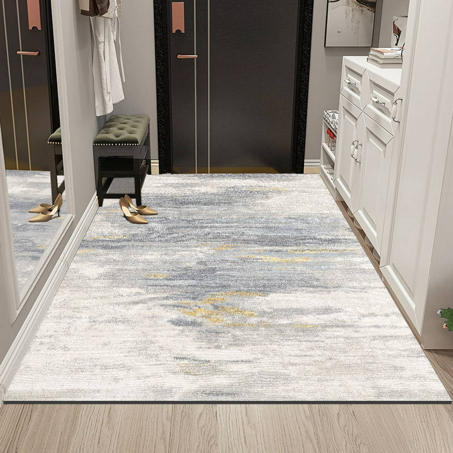 新款矽藻泥地垫入户门垫进门脚垫家用吸水防滑地毯门口垫子可裁剪