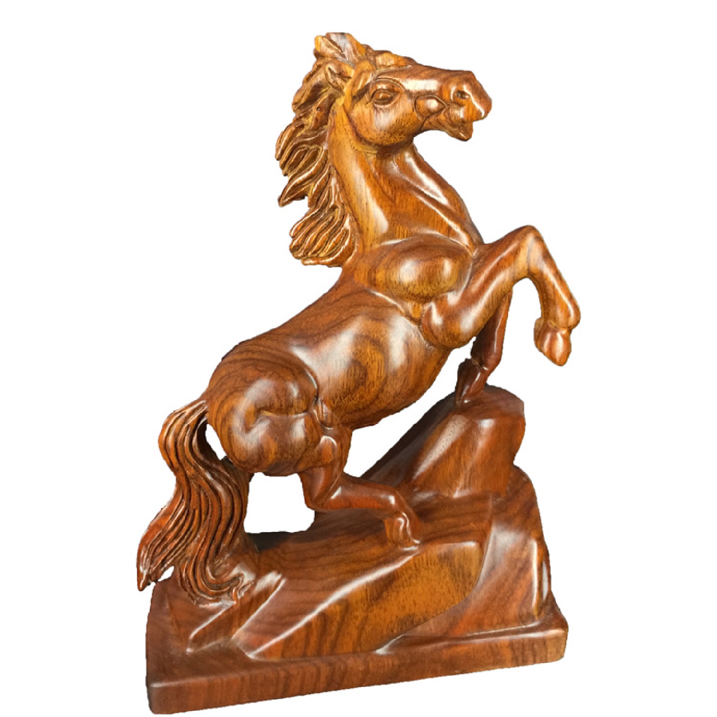 马到成功摆件奔马骏马黑檀花梨木12生肖马办公实木工艺品摆件