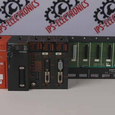 MITSUBISHI A1S61PN  Q2ASHCPUS1  A1SJ71QBR11  2x A1SJ71PB92D
