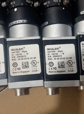 议价巴斯勒BASLERacA160060gm工业相机新加坡议价