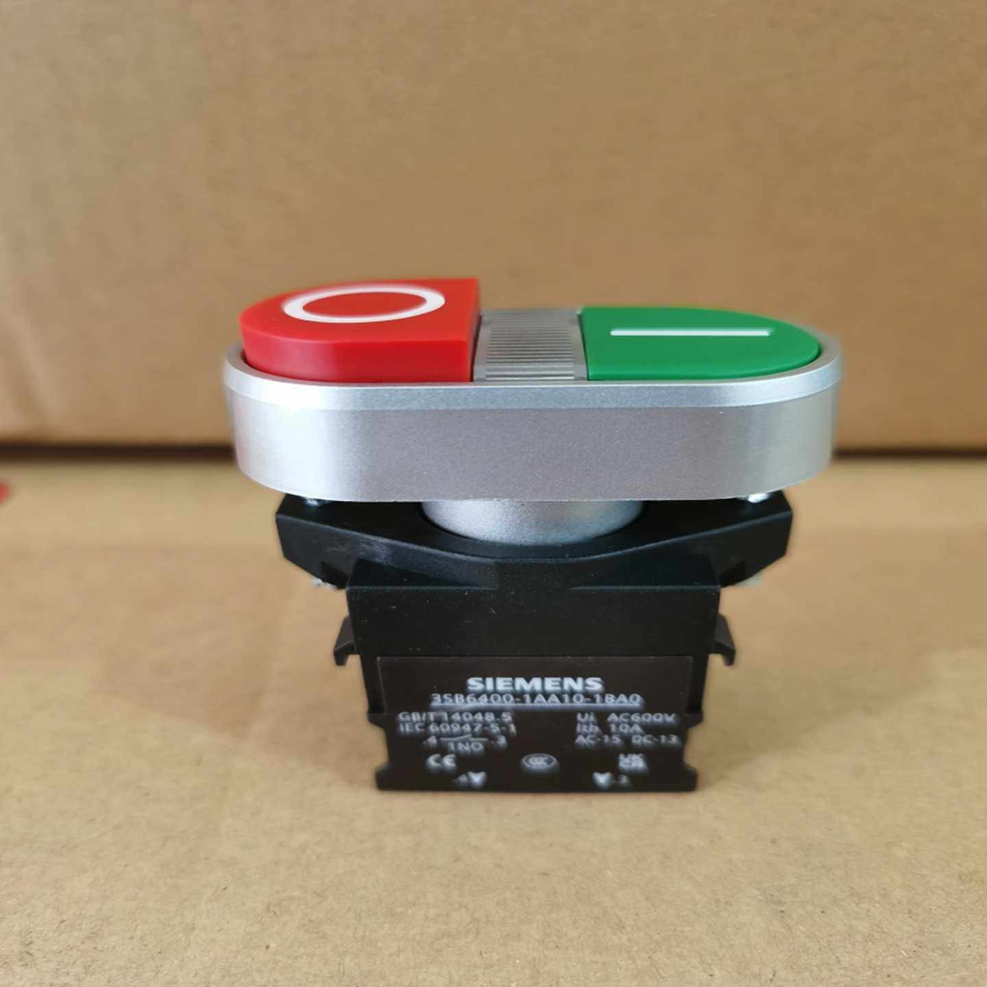 正品西门子双头按钮3SB6133-3CA24-1MK0灯24V