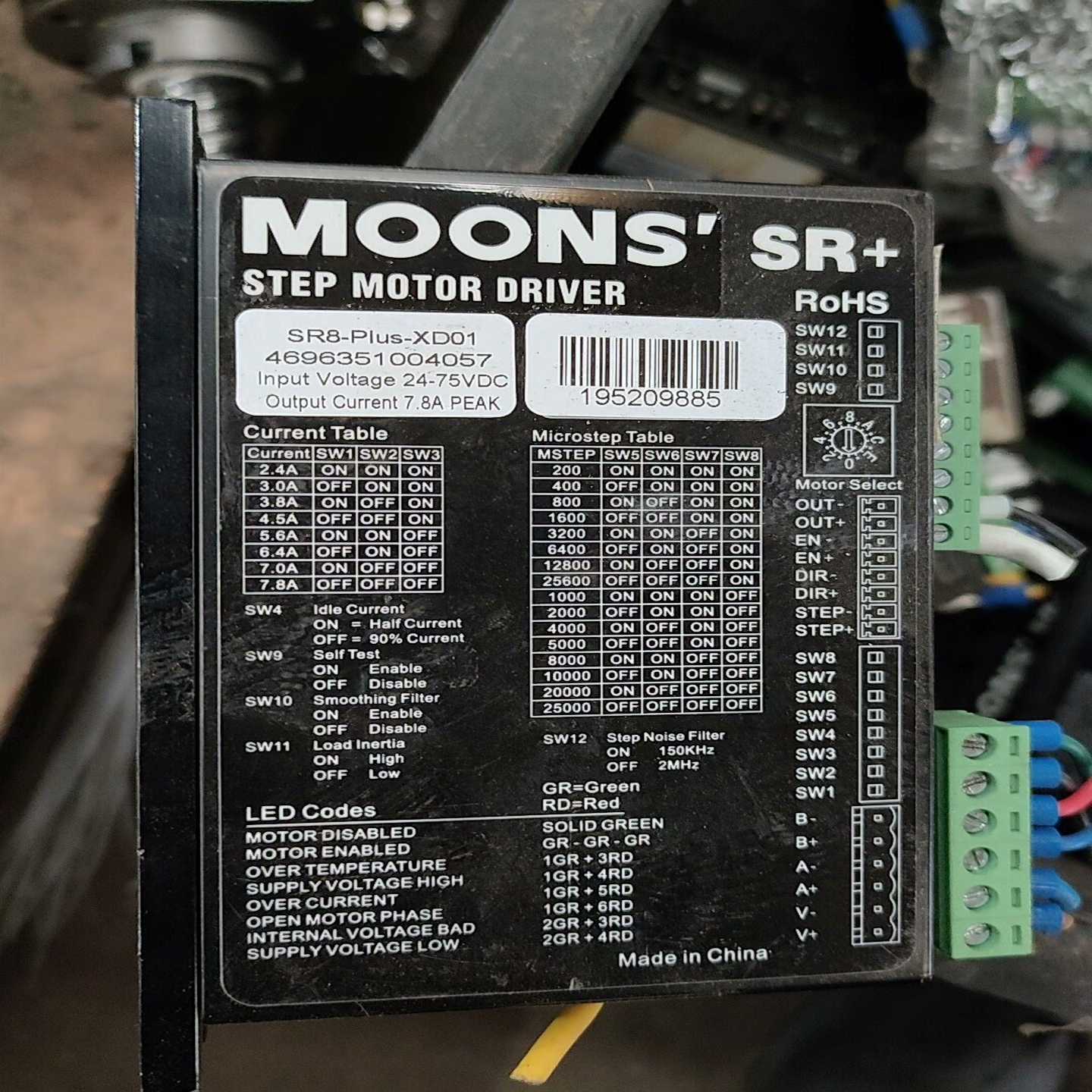 20个鸣志步进驱动器SR8-plus-XD01，，成询价