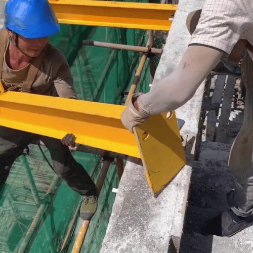 新型悬挑架工字钢支撑斜拉杆调节建筑承力梁悬挑兜底外悬架预埋件