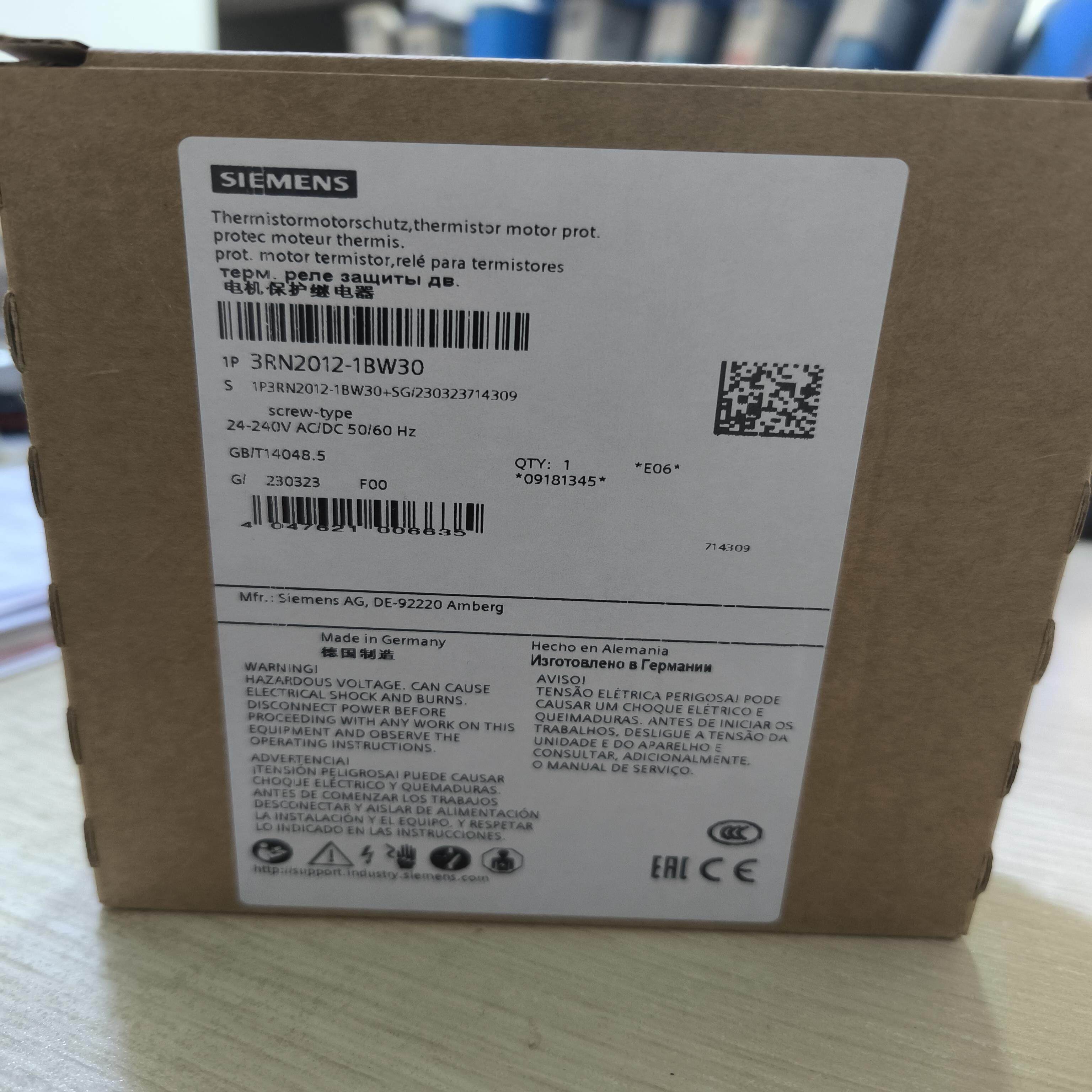 3RN2012-1BW30西门子电机保护继电器全新原装正品现货